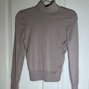 Taupe/Blush Turtleneck Sweater